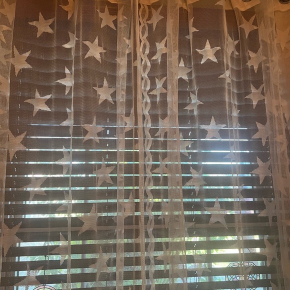 Aurora Home: sheer star curtains (set of 2 panels) - Picture 1 of 4